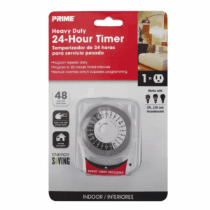 125-Volt Indoor Mechanical Timer, White