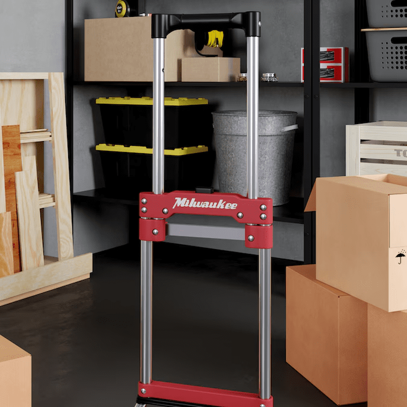 150-Lb Capacity 2 -Wheel Red Steel Folding Hand Truck - Image 4