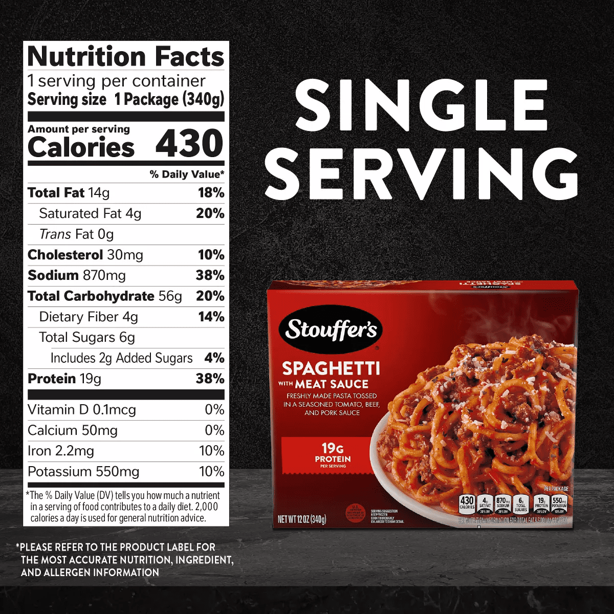 Stouffer'S Spaghetti with Meat Sauce Frozen Dinner - 12Oz - Image 7