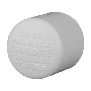 1-In Schedule 40 PVC Socket Cap - White (NSF Safety Listed)