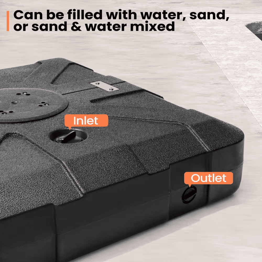 11 Ft. X 9 Ft. Rectangular Aluminum Offset 360° Rotation Cantilever Patio Umbrella in Navy Blue, 260 Lbs. Umbrella Base - Image 7