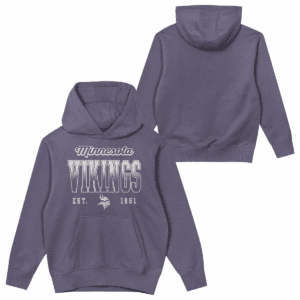 NFL Minnesota Vikings Girls' Washed Fleece Hooded Sweatshirt