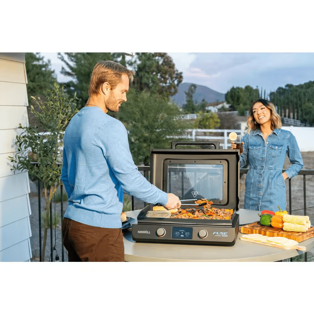 Fuse 400 22 In. Tabletop Electric Grill Griddle in Black - Image 12