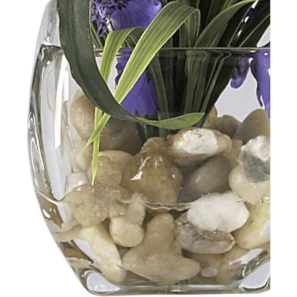 15 In. Multi-Colored Artificial Orchid in Brown Vase - Image 8