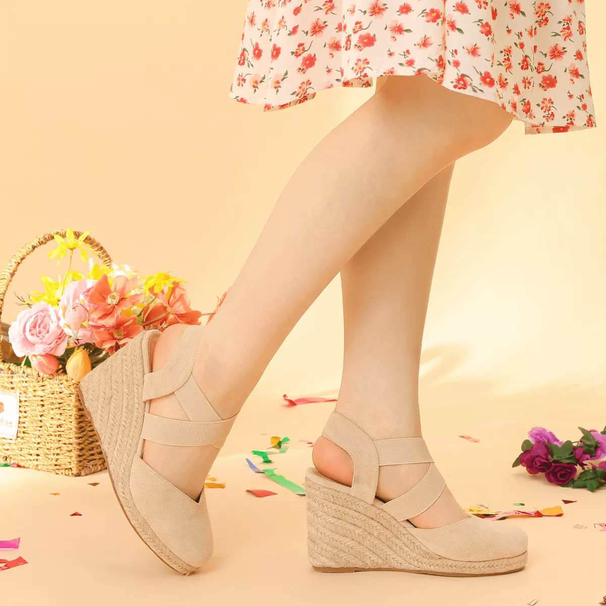 Perphy Women'S Braided Upper Platform Closed Toe Espadrille Wedge Heel Sandals - Image 6