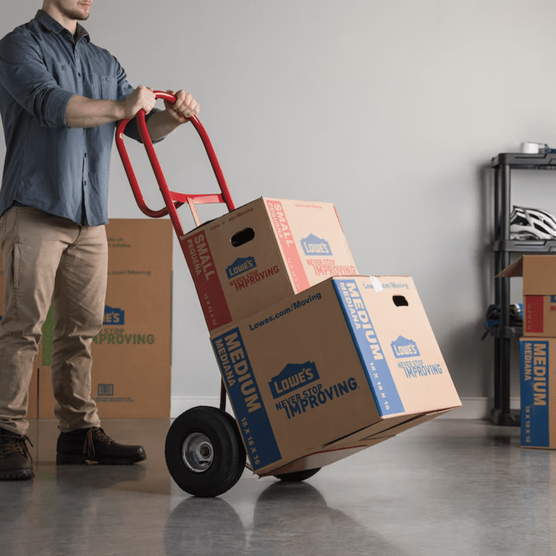 800-Lb Capacity 2 -Wheel Red Steel Heavy Duty Hand Truck - Image 2