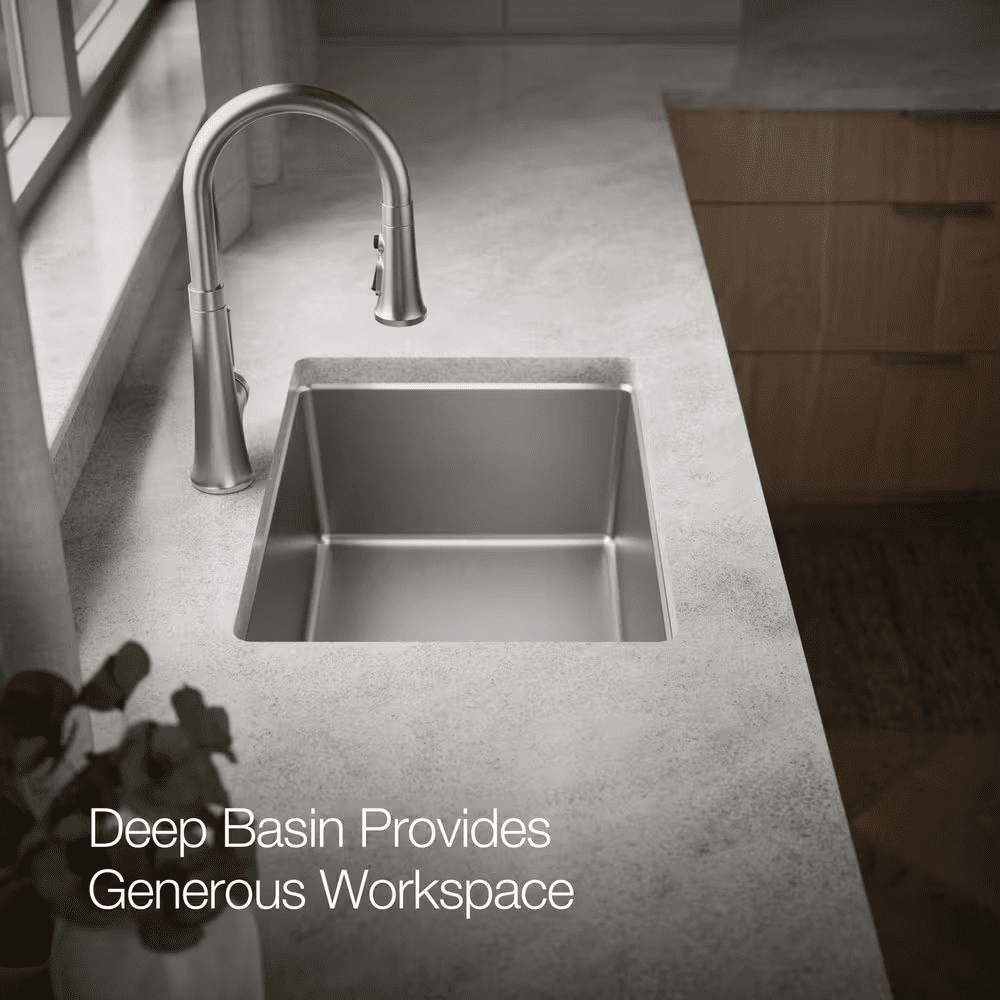 Cursiva Stainless Steel 27 In. Single Bowl Drop-In Kitchen Sink - Image 7