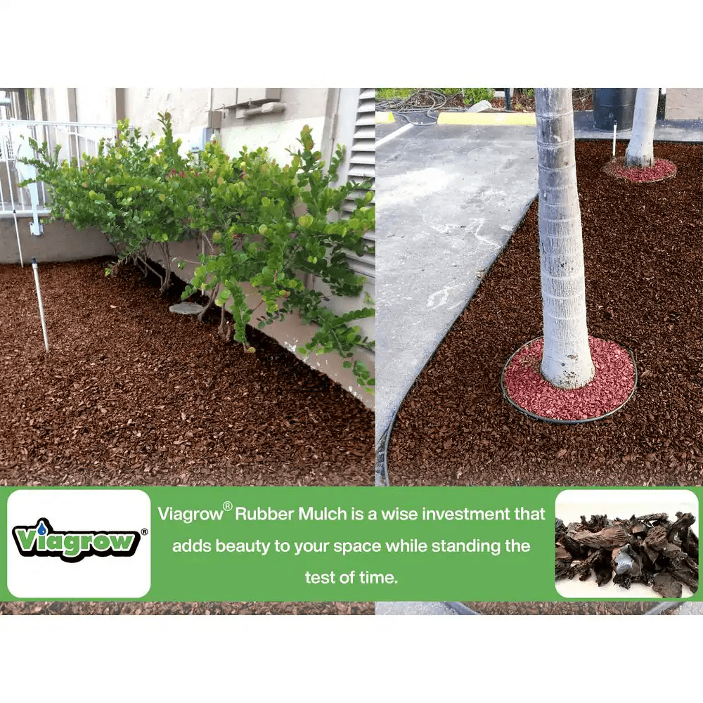 Viagrow 1.5 Cu. Ft. / 2000 Lbs. Brown Rubber Mini-Nuggets Bagged Mulch for Landscape and Playground (50-Pack) - Image 5