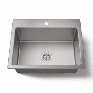 Cursiva Stainless Steel 27 In. Single Bowl Drop-In Kitchen Sink