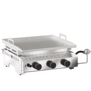 3-Burner Portable Propane Tabletop Grill in Stainless Steel