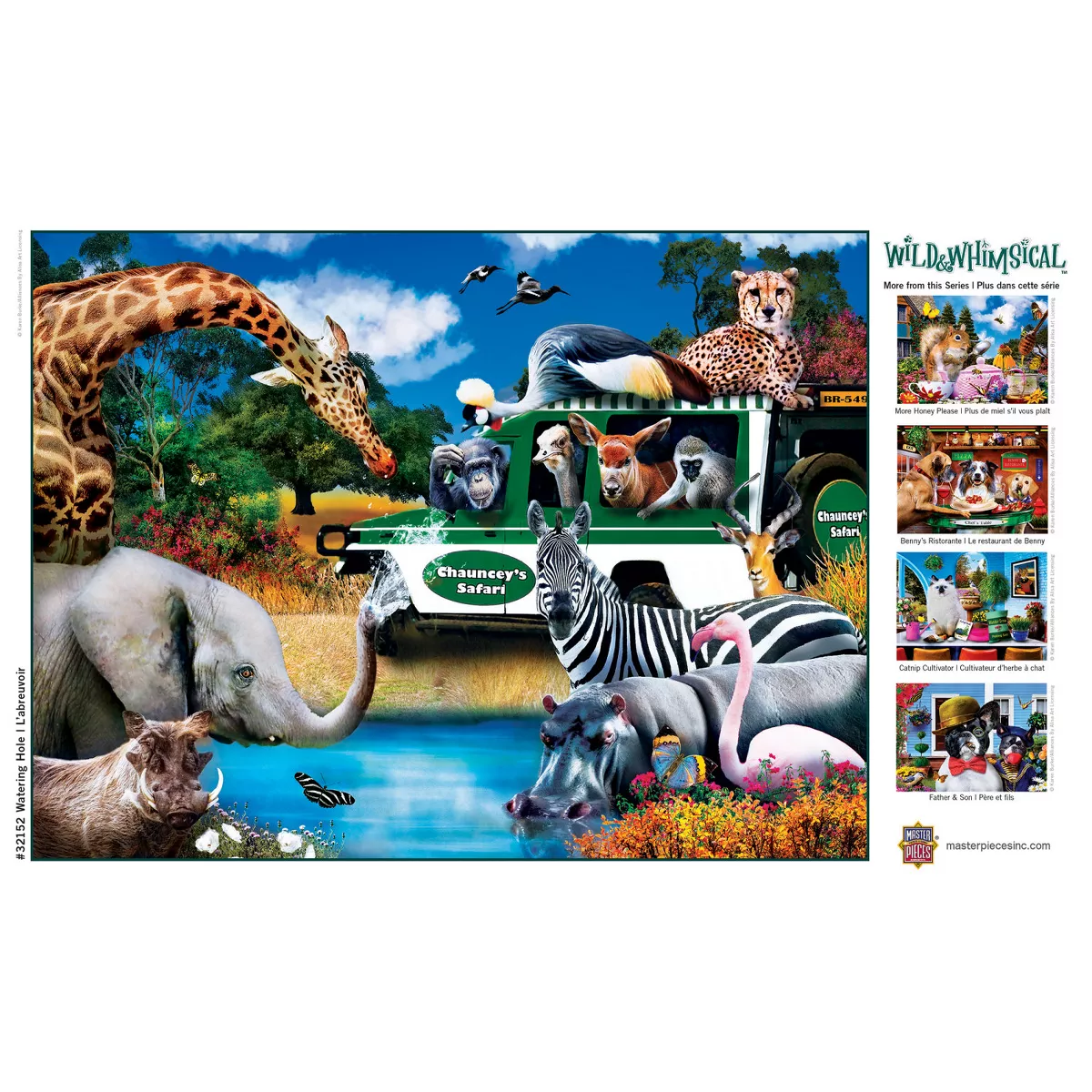 Masterpieces 300 Piece EZ Grip Jigsaw Puzzle - Watering Hole - 18"X24" - Image 5