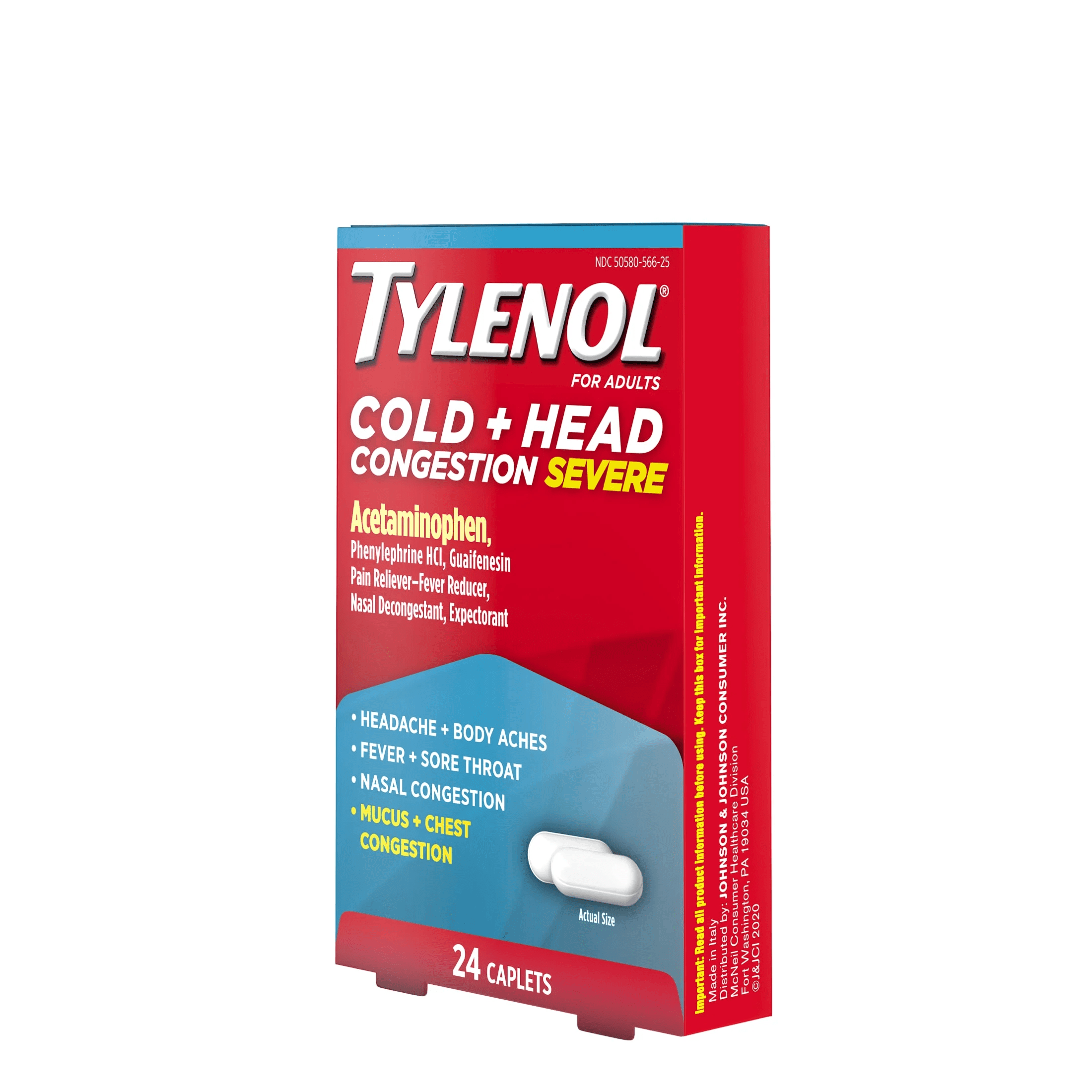 Cold + Head Congestion Severe Medicine Caplets, 24 Count. - Image 5