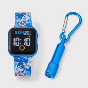 Boys' Sonic the Hedgehog Watch Set with Flashlight - Blue