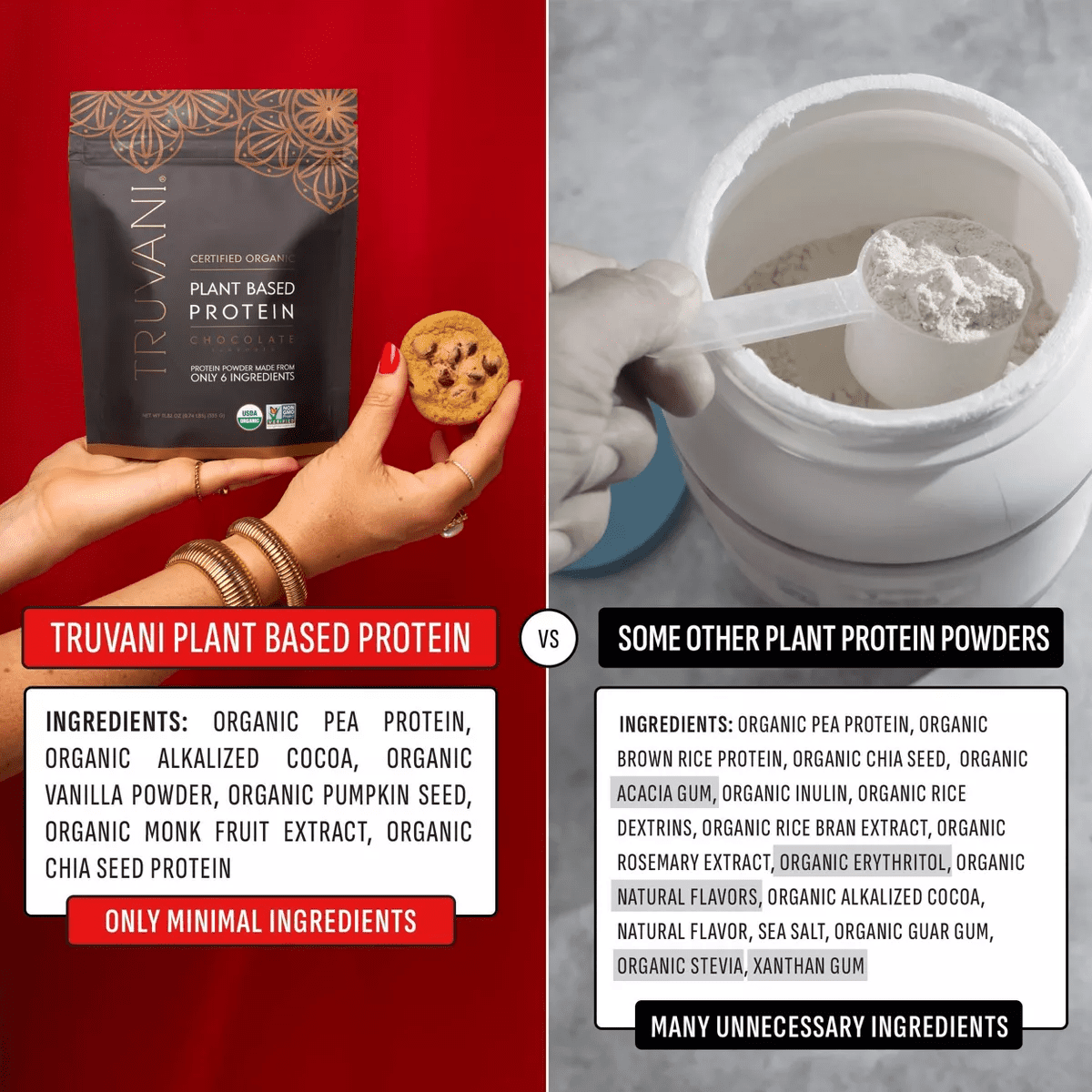 Truvani Organic Plant Based Vegan Protein Powder - Image 5