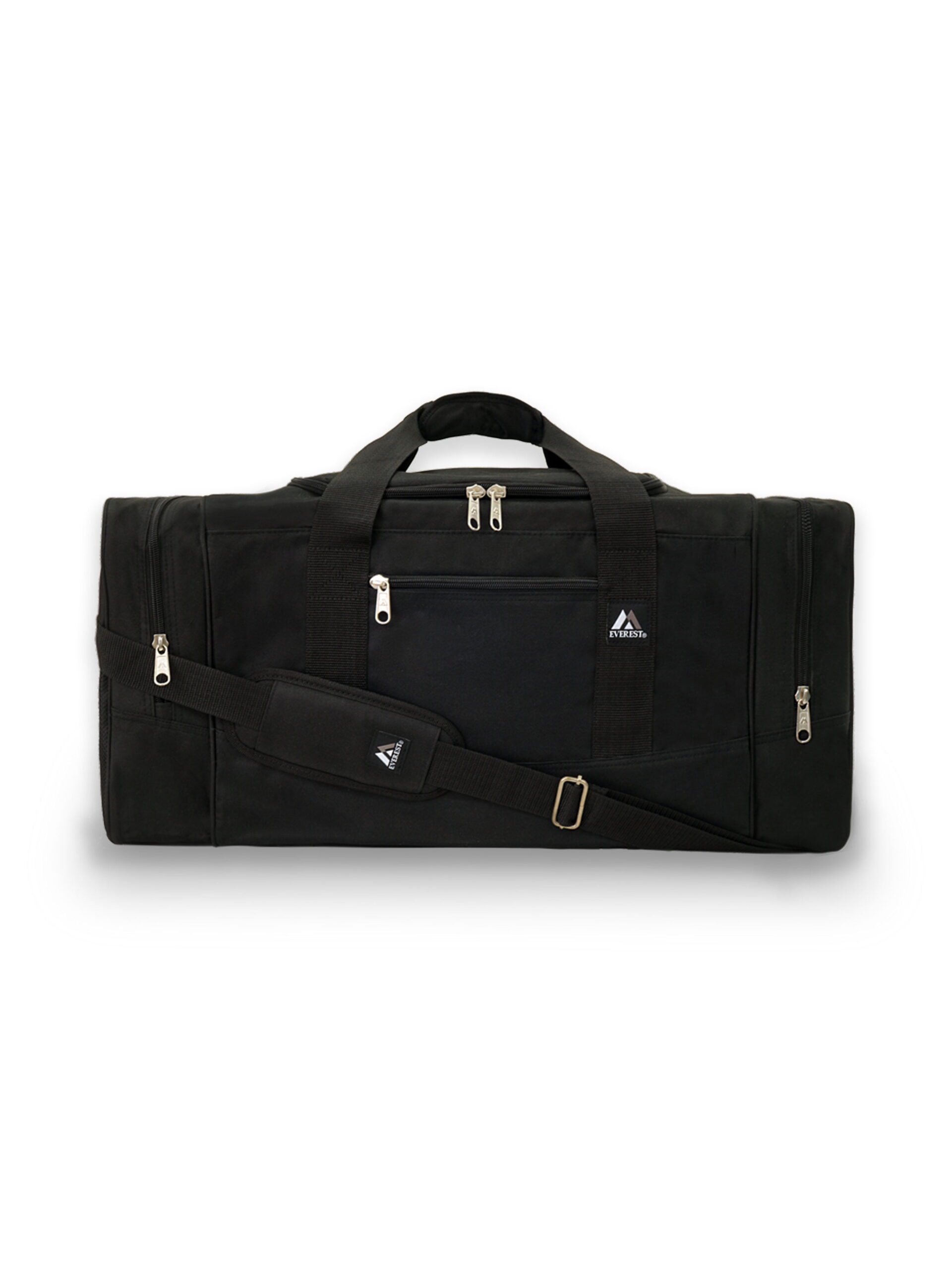 Unisex 25" Dual Zippered Sport Duffel Bag, Black - Image 3