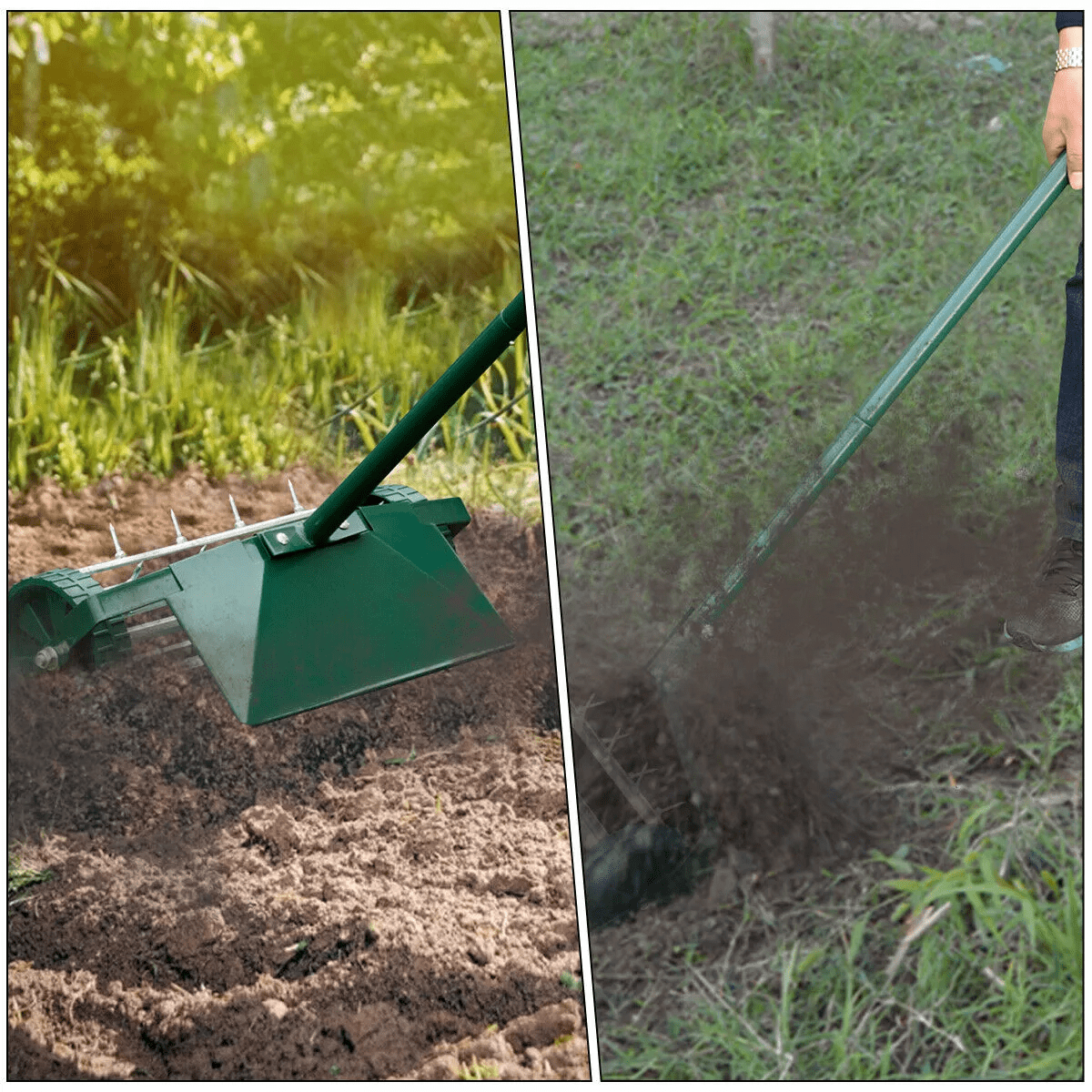 Costway 18-Inch Rolling Lawn Aerator Rotary Push Tine Spike Soil Aeration W/Fender - Image 7