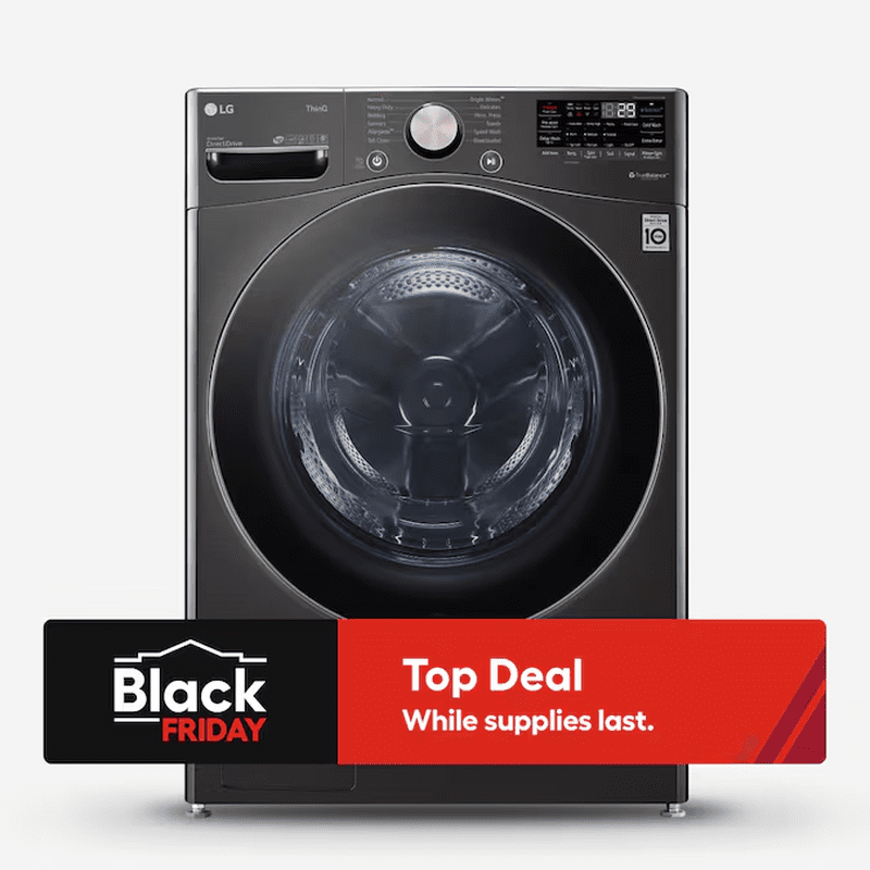 Turbowash 360 High Efficiency Stackable Medium ( 4.5-Cu Ft ) Front-Load Washer with Steam Cycle ( Black Steel )