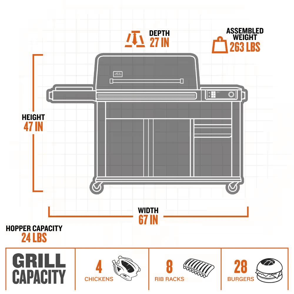 Woodridge Elite Wi-Fi Pellet Grill and Smoker in Black - Image 12