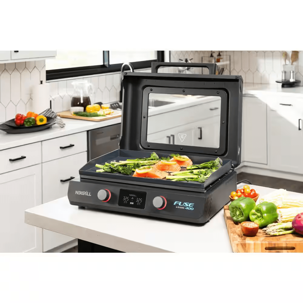 Fuse 400 22 In. Tabletop Electric Grill Griddle in Black - Image 8