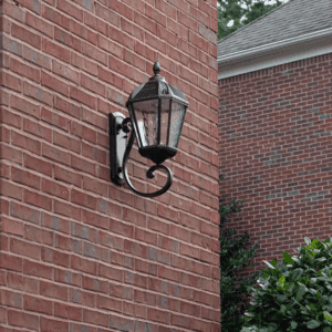 Bronze Dusk to Dawn Outdoor Solar Lantern Sconce with LED Bulb and 150 Lumens