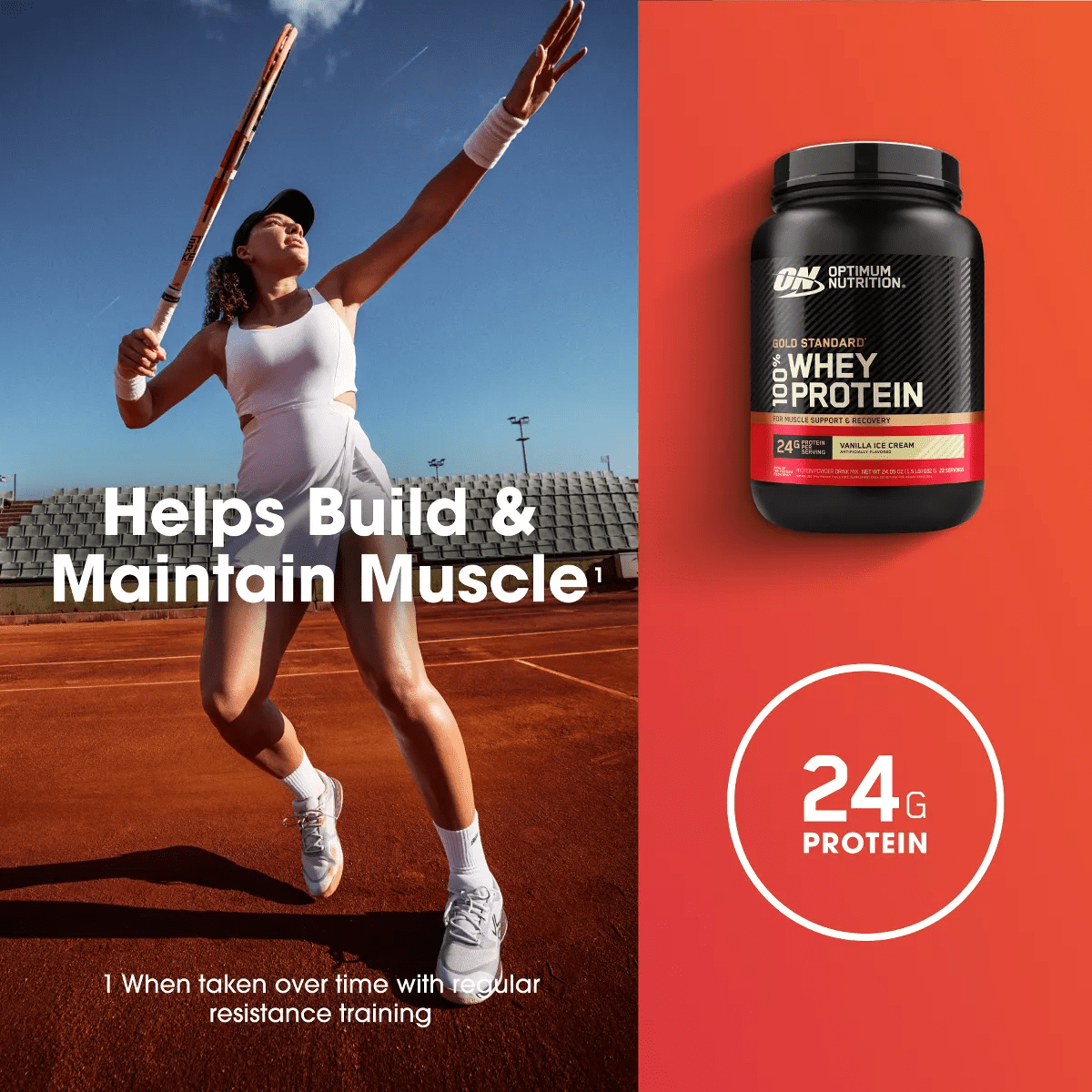 Optimum Nutrition Gold Standard 100% Whey Protein Powder - Vanilla Ice Cream - 22 Servings - 24Oz - Image 13