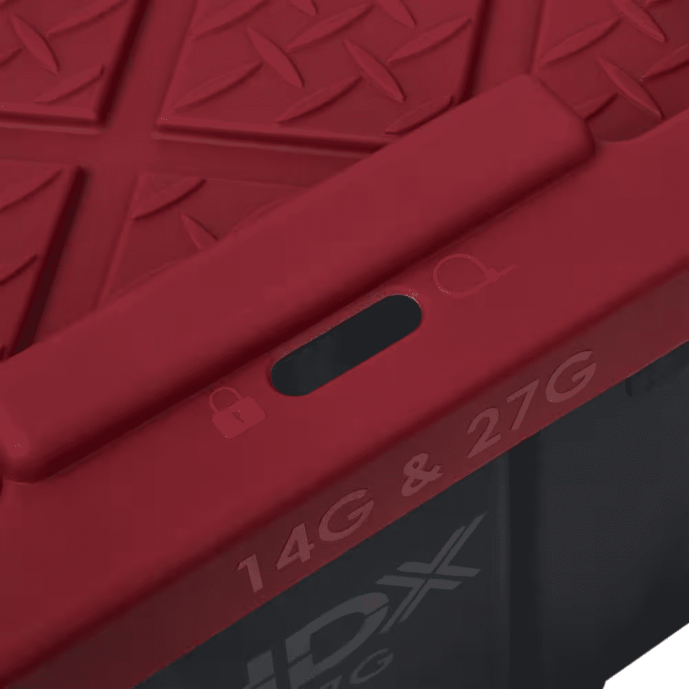 27 Gal. Tough Storage Tote in Black and Red - Image 8