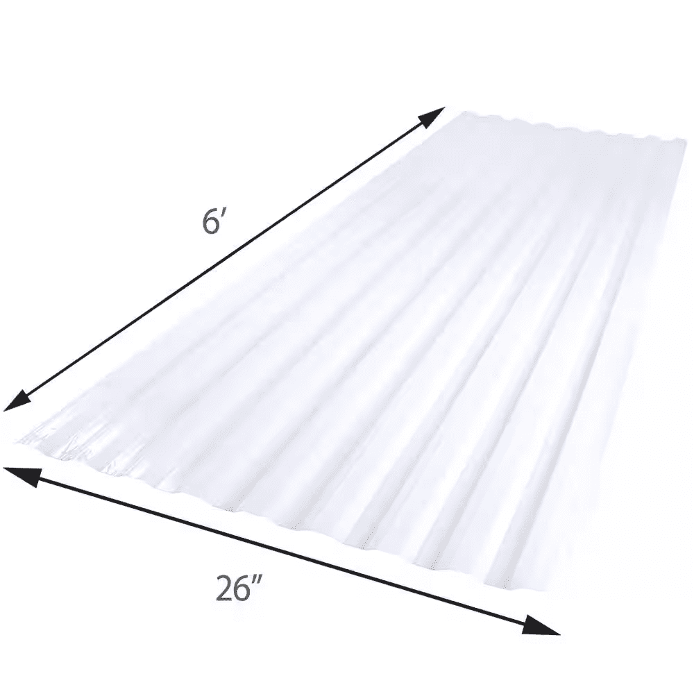 26 In. X 6 Ft. Corrugated Polycarbonate Roof Panel in Clear - Image 3
