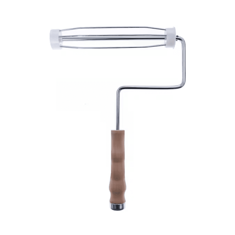 Professional Wood Handle 9-In Metal Standard Paint Roller Frame