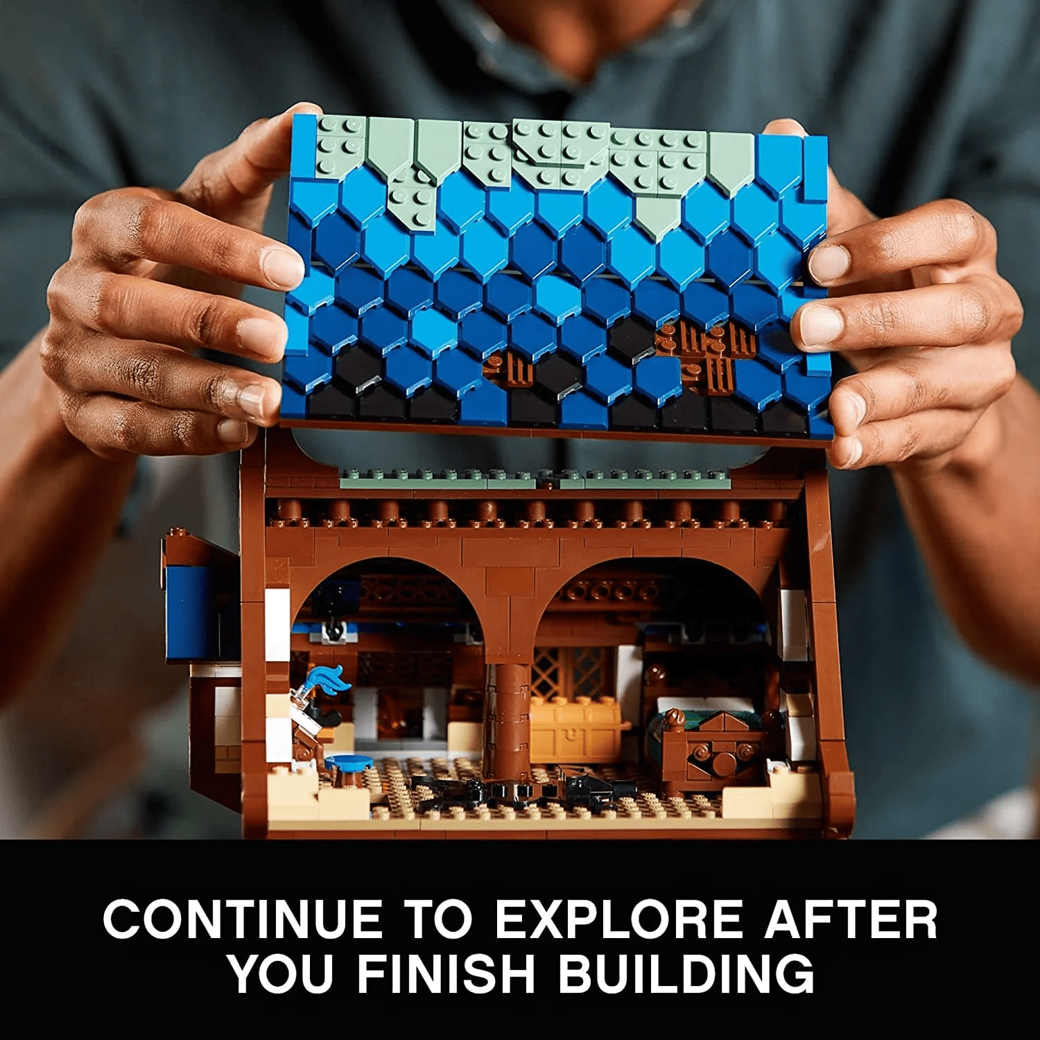 Ideas Medieval Blacksmith Interlocking Block Building Set, 2164 Count - Image 5