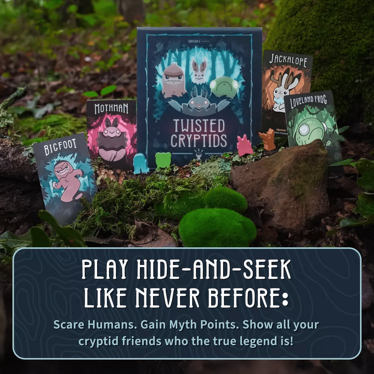 Teeturtle Twisted Cryptids Board Game: Creative Thinking, 30-60 Min Play, 2-4 Players, Includes Cards & Tokens - Image 8