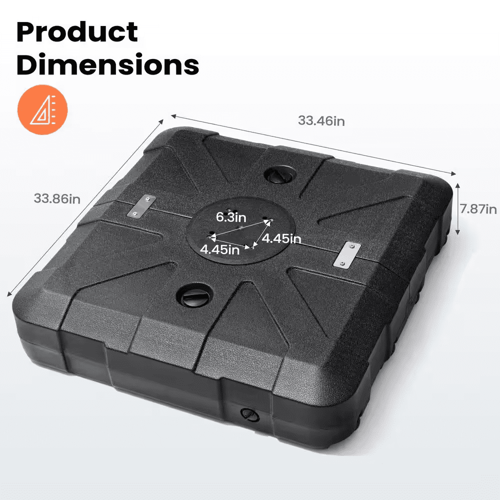 2-Tier 13 Ft. X 10 Ft. Rectangular Aluminum 360° Rotation Patio Cantilever Umbrella in Tan with 260 Lbs. Umbrella Base - Image 9