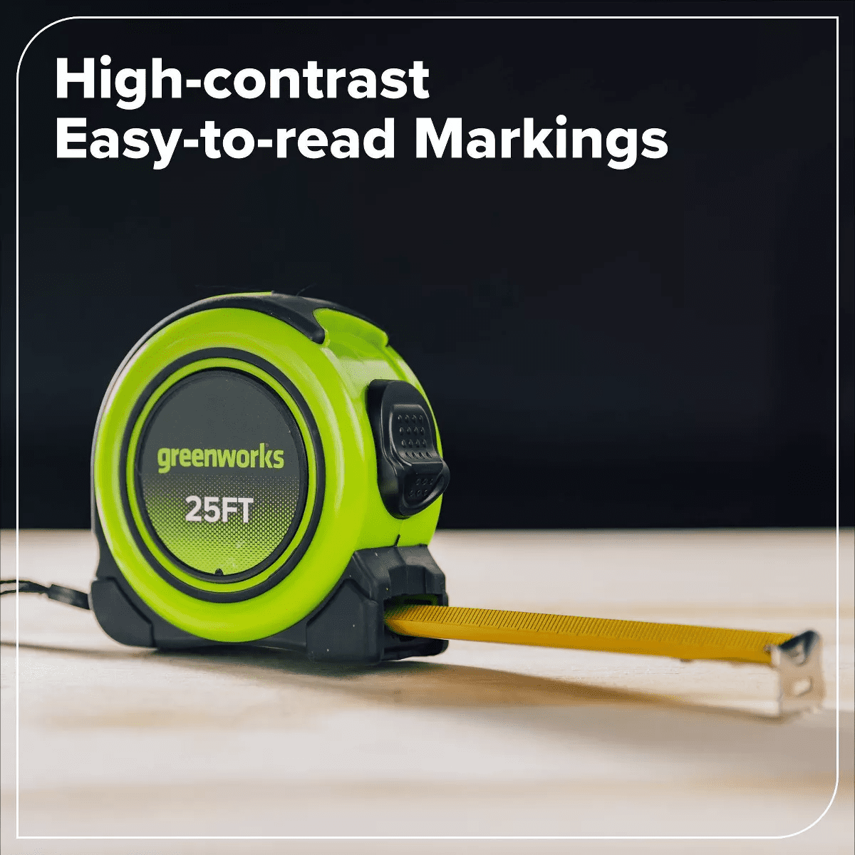 Greenworks 25Ft Tape Measurer - Image 3