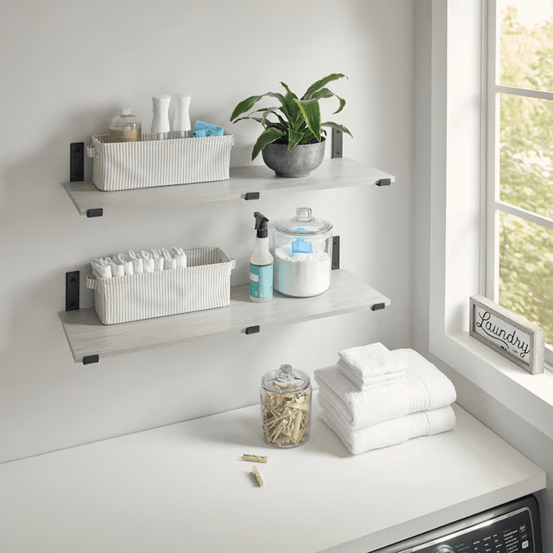 12.4-In L X 5.24-In W X 1.46-In D Black Shelf Bracket - Image 4