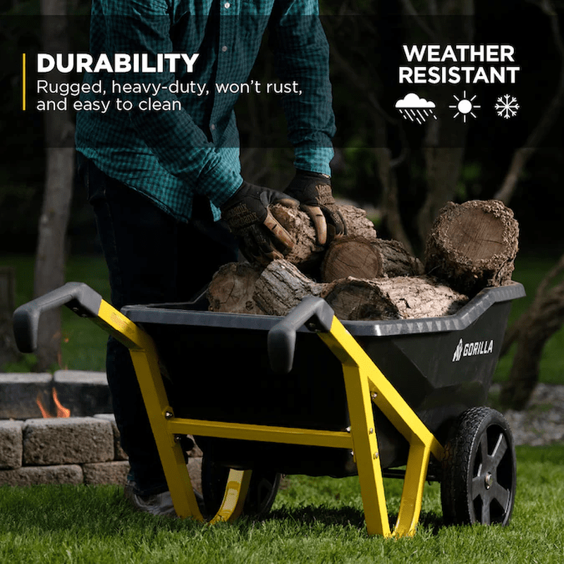 Evolution Yard Cart 7-Cu Ft Poly Yard Cart - Image 4