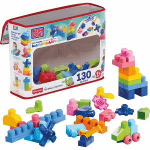 MEGA BLOKS First Builders Big Bag of Blocks Toy Blocks with Storage Bag - 130Pc