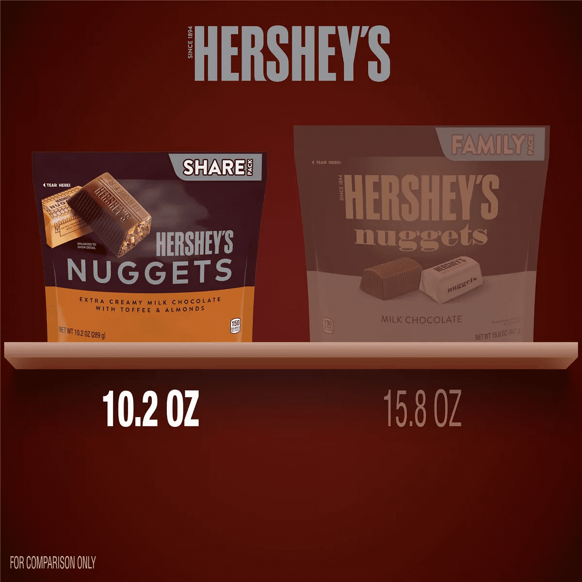 Hershey'S Nuggets Toffee Almond Share Size Chocolate - 10.2Oz - Image 7