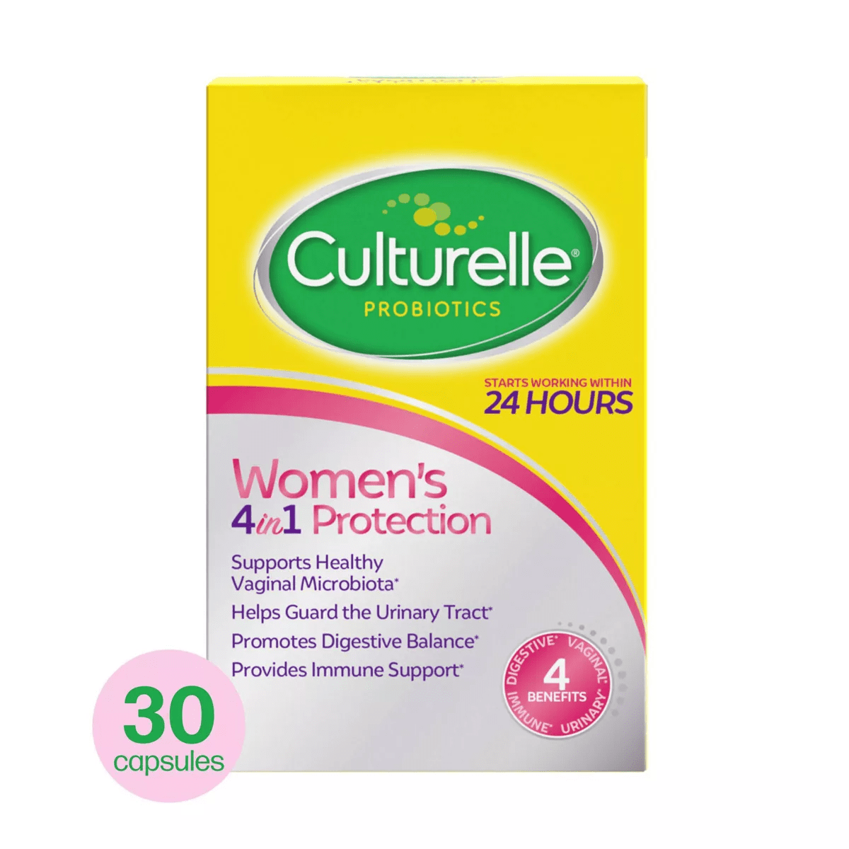 Culturelle Women'S 4-In-1 Protection for Vaginal, Digestive and Immune Health