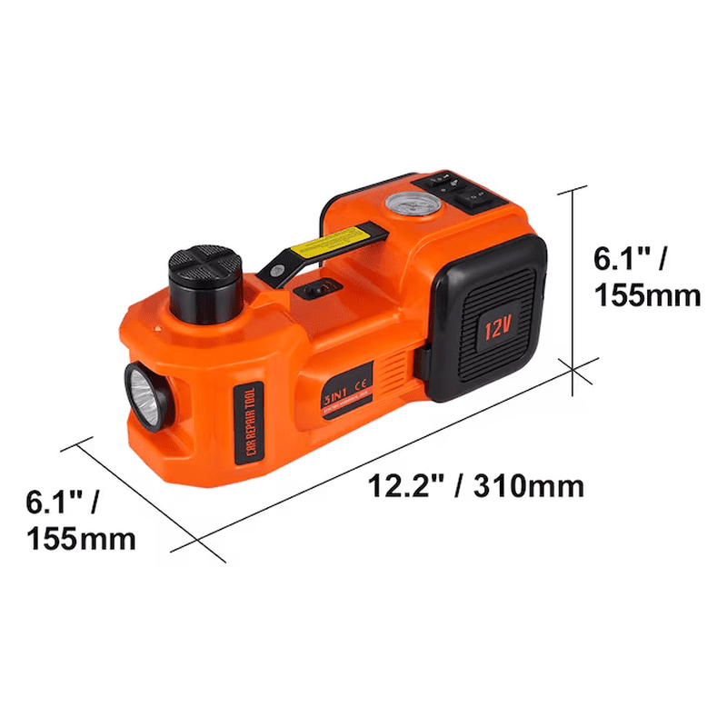 Orange 5-Ton Steel Hydraulic Jack Kit - Image 9