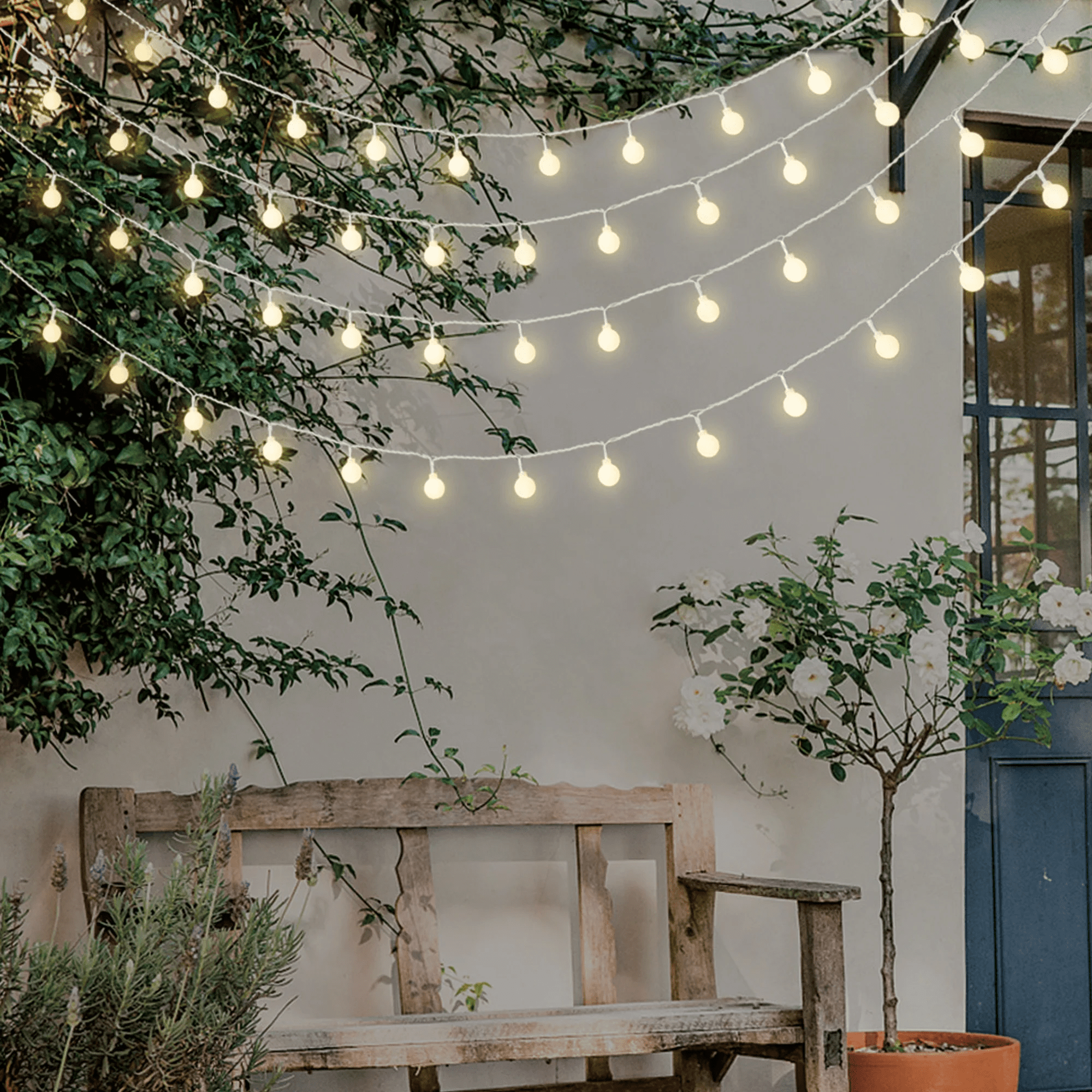 Indoor 50-Count LED Globe Lights, with Frosted White G20 Globes, Ac-Adaptor, 4.5 Volts - Image 3