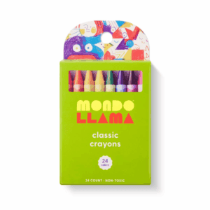 24Ct Crayons Classic Colors - Mondo Llama™: School Supplies for Kids, Low-Odor, Multicolor, Ages 3+