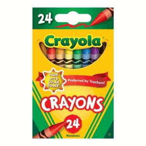 Crayons, 24 Count, Back to School Supplies, Classroom Must Haves for Teachers, Classic Colors, Gifts, 3+