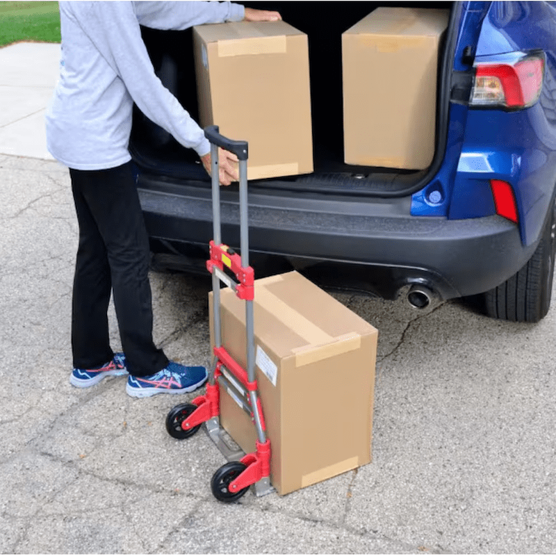 150-Lb Capacity 2 -Wheel Red Steel Folding Hand Truck - Image 10