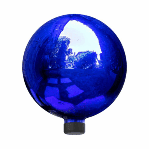 10 In. Dia Indoor/Outdoor Glass Gazing Globe Festive Yard Decor, Blue