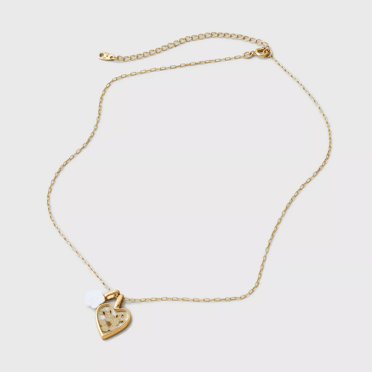 Bella Uno Bellissima 14K Gold Dipped Jasmine with Mother of Pearl Pendant Necklace - Gold - Image 3