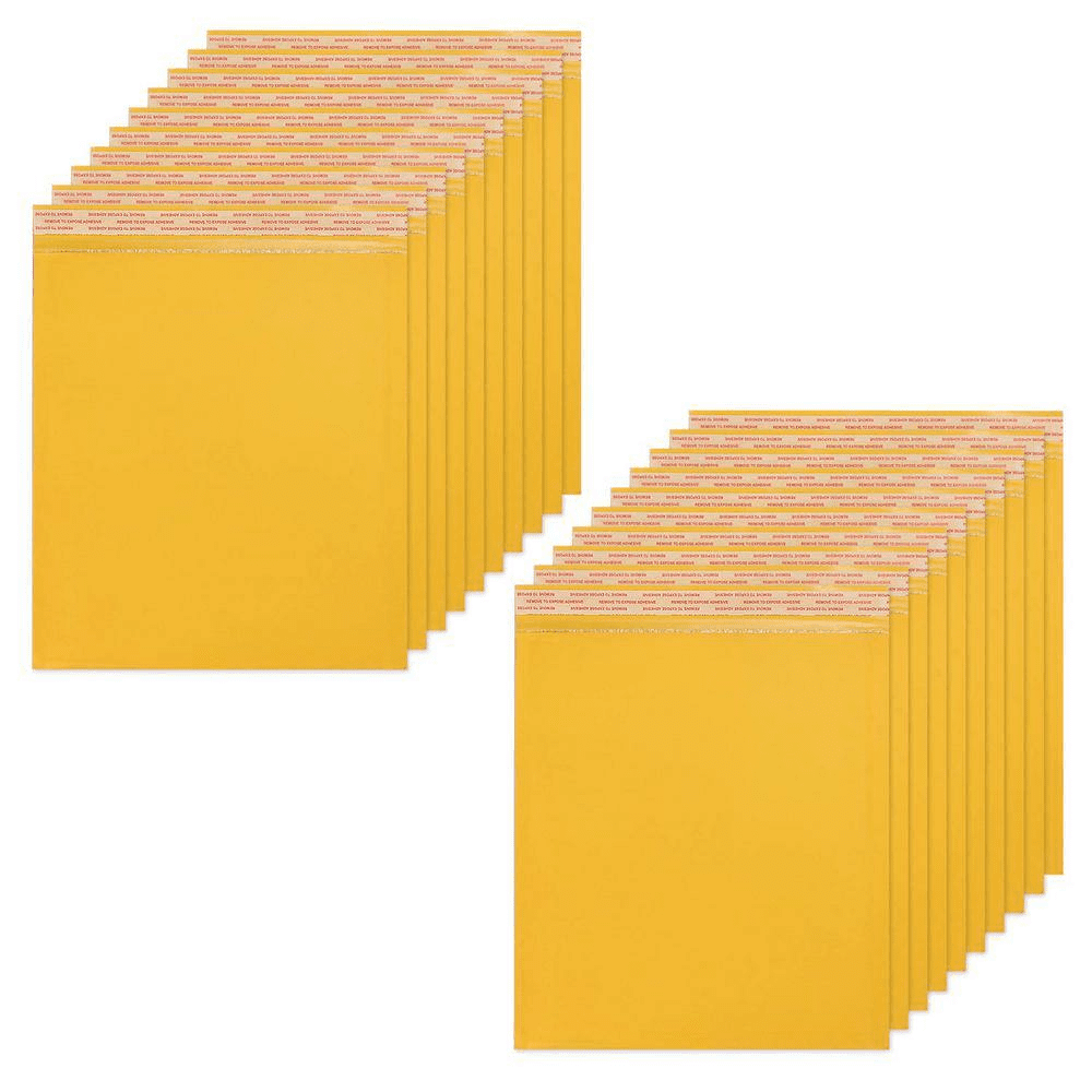 25 Pcs 10 In. X 13 In. Yellow Bubble Mailers, Self Seal Padded Envelopes Shipping Envelopes for Shipping Packaging - Image 6