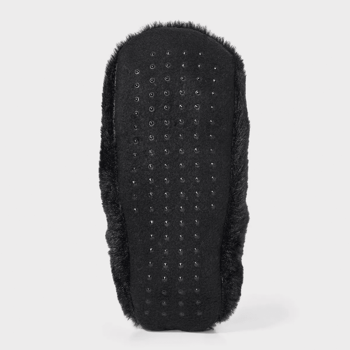 Women'S Ghost Embroidered Halloween Faux Fur Slipper Socks with Grippers - Hyde and EEK Boutique Black/White - Image 4