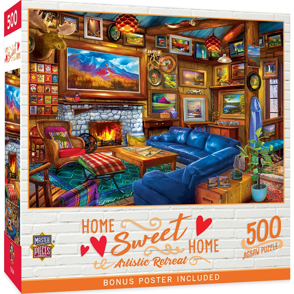 Masterpieces Home Sweet Home - Artistic Retreat 500 Piece Jigsaw Puzzle - Image 2