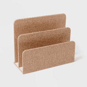 Woven 2-Slot Letter Sorter Taupe - Threshold™: Mail & Desk Organizer, Office Supplies,