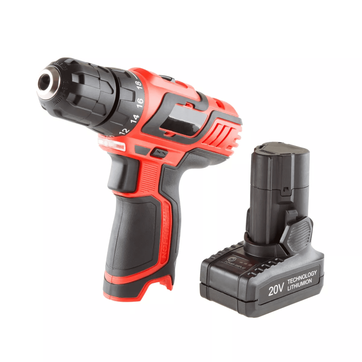 Stalwart 65PC Cordless Drill Set with Bits, Red - Image 6