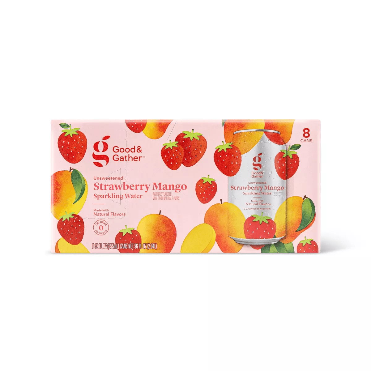 Strawberry Mango Sparkling Water - 8Pk/12 Fl Oz Cans - Good & Gatherâ„¢